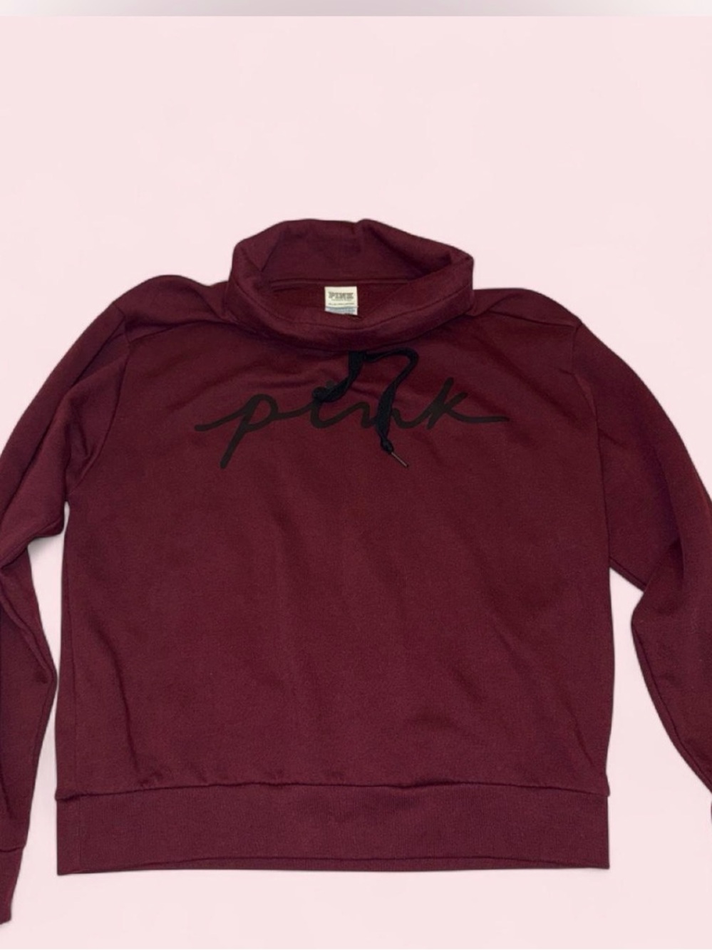 PINK Victoria's Secret Maroon Cowl Neck Pullover